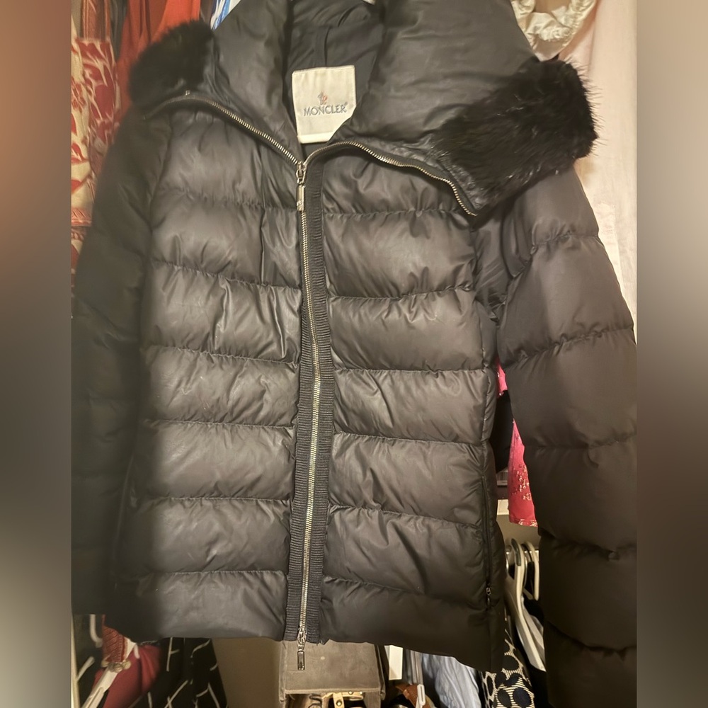 MONCLER down with fur trim hood size 1 or SM